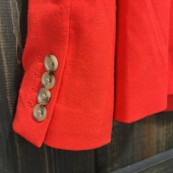 J. Crew Regent Blazer Orange Red 4 Wool Contemporary Office Professional - Picture 10 of 15